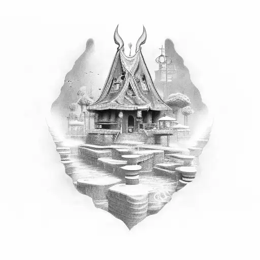 Spiritual journey through the streets of San Diego tattoo design idea