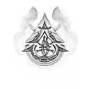 Freya tree runes tattoo design idea