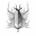 Freya tree runes tattoo design idea