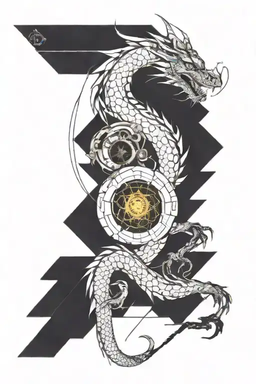 Dragon, Programming, Anime girl tattoo design idea