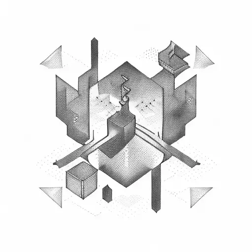A stock market graph forming the shape of a powerful engine tattoo design idea