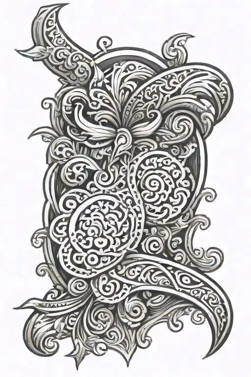 western tooled leather tattoo design idea
