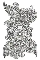 western tooled leather tattoo design idea