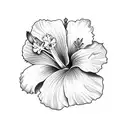 hibiscus and lily arrangement  tattoo design idea