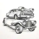 lowrider car tattoo design idea