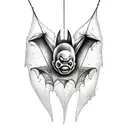 scary bat  tattoo design idea