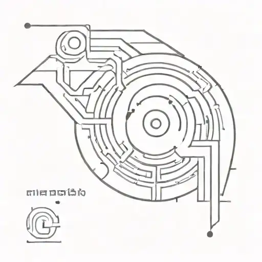 Design a minimalist tattoo of a labyrinth symbolizing the depths of the mind and the endless possibilities of imagination tattoo design idea