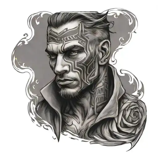 Self made man tattoo design idea
