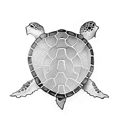 sea turtle tribal tattoo design idea