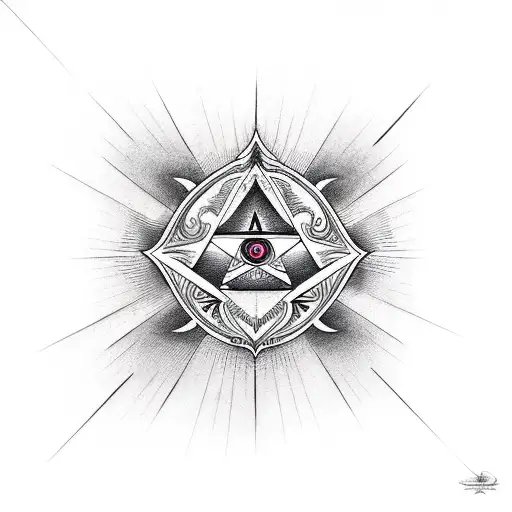 Illuminati tattoo design idea
