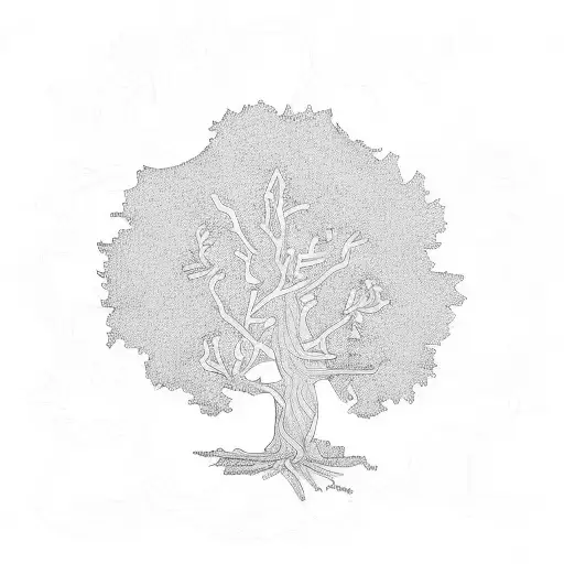 oak tree with Irish design  tattoo design idea