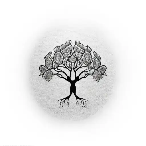 tree with Gaelic design  tattoo design idea