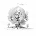 Gaelic knot tree tattoo design idea