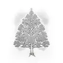 tree with Gaelic design  tattoo design idea