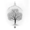 tree with Gaelic design  tattoo design idea