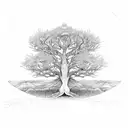 Gaelic tree tattoo design idea