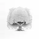 Gaelic tree tattoo design idea