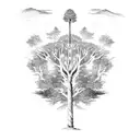 Gaelic tree tattoo design idea