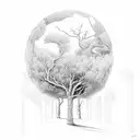 Gaelic tree tattoo design idea