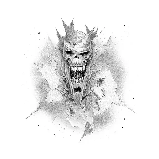 popular monster falling in reverse tattoo design idea
