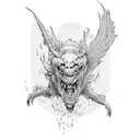 popular monster falling in reverse tattoo design idea