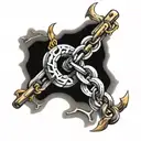 logging chain links tattoo design idea