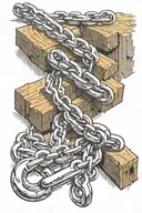 logging chain links tattoo design idea