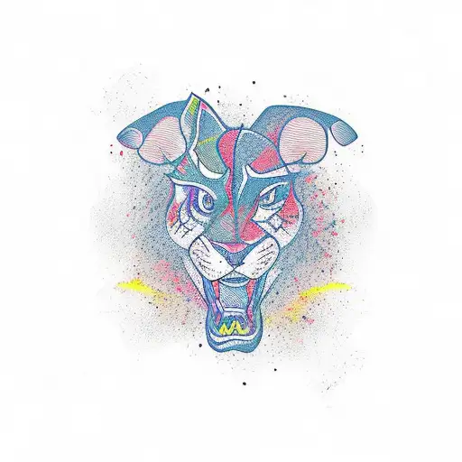 athletic outline running  tattoo design idea