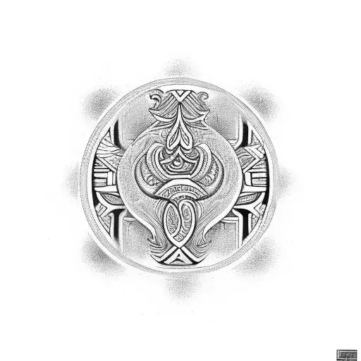 Incorporate Maori and Polynesian symbols into a design inspired by the waves of Tahiti tattoo design idea