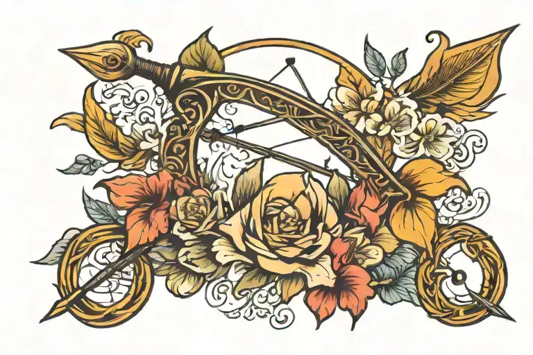 Bow & Arrow tattoo design idea