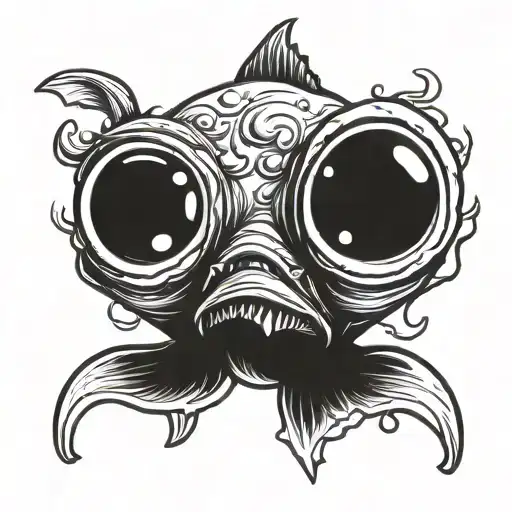 evil baby dory tattoo design idea