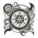 viking compass tattoo design idea