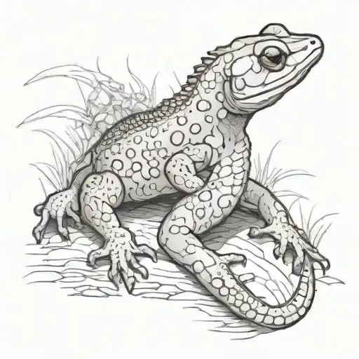 salamander tattoo design idea