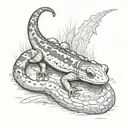 salamander tattoo design idea