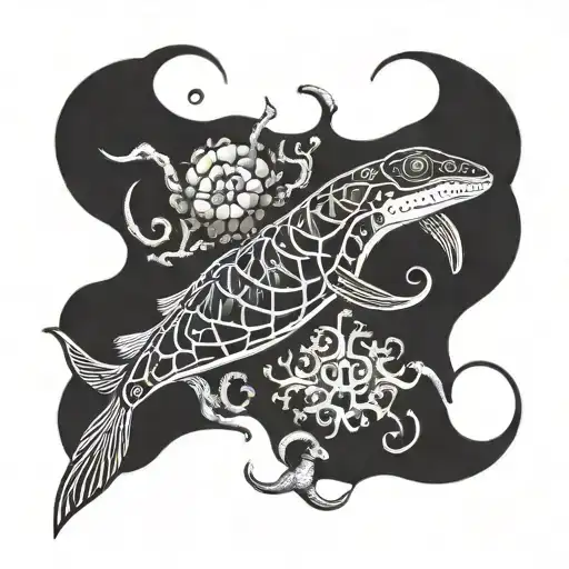 marine life tattoo design idea