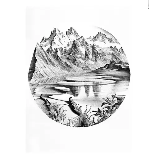 salvador dali, mountains, water, leaves, art, cooking tattoo design idea
