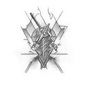 flash style gun tattoo design idea