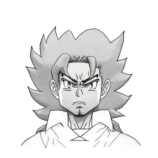 Huey from the boondocks going super sayian  tattoo design idea
