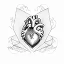 heart with a bandage.  tattoo design idea