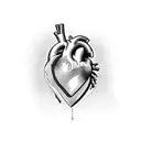 heart with a bandage.  tattoo design idea