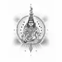 mahadev name  tattoo design idea