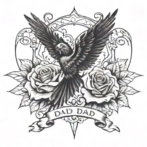 tattoo for my dad and step dad memorial tattoo design idea