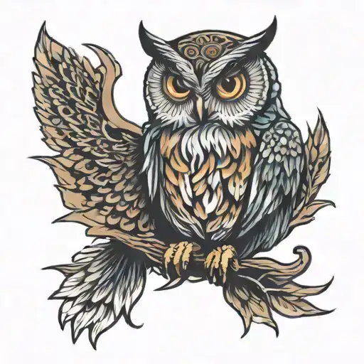 owl tattoo design idea