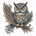 owl tattoo design idea