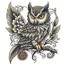 owl tattoo design idea