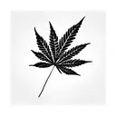 pot leaf  tattoo design idea