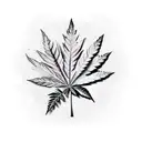 pot leaf  tattoo design idea