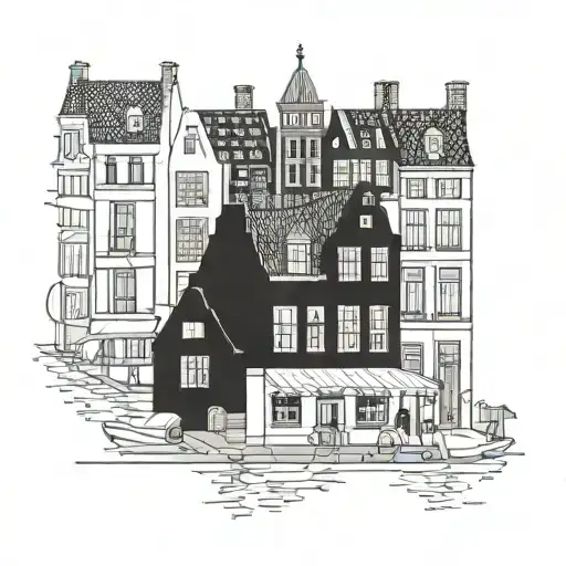 andreas cross amsterdam houses tattoo design idea