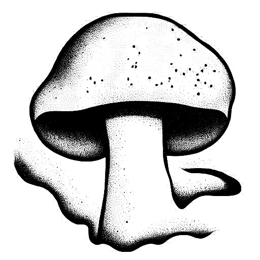 Mushroom psycho tattoo design idea