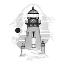 lighthouse gothic  tattoo design idea